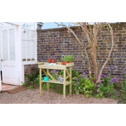 Wooden Potting Table & Work Bench with Storage