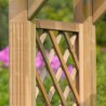 Pontevedra Wave Top Garden Arch with Trellis Sides