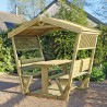 Zaragoza Garden Dining Arbour with Table and Bench Seat with Trellis sides