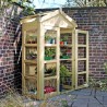 Wooden Tall Wall Lean to Greenhouse High Quality with 2 doors and top vents & 10 years warranty