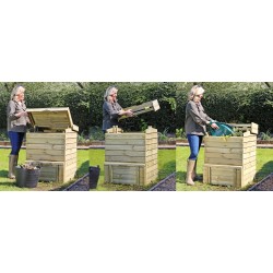 Wooden Beehive Compost Bin