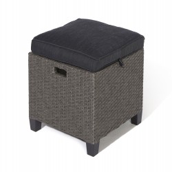 Perugia 8 people Lounge and Dining Corner Set - Rattan Effect Wicker Weave with Grey cushions and seat pads