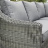 Foggia 5 people Lounge Corner Set - Half Round Rattan Effect Wicker Weave in Grey