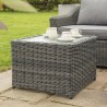 Foggia 5 people Lounge Corner Set - Half Round Rattan Effect Wicker Weave in Grey