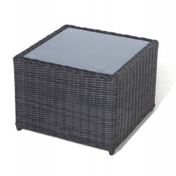 Foggia 5 people Lounge Corner Set - Half Round Rattan Effect Wicker Weave in Grey