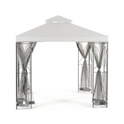 Grey Replacement Courtain Nets for Contemporary Garden Gazebo