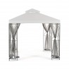 Grey Replacement Courtain Nets for Contemporary Garden Gazebo