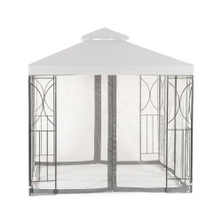 Grey Replacement Courtain Nets for Contemporary Garden Gazebo