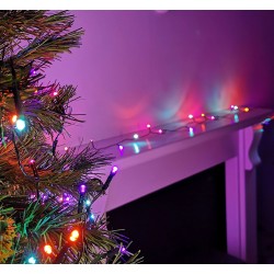 1000 Rainbow-coloured leds Christmas Lights & 100m long - Battery Operated - Timer - Multi Function (Outdoor)