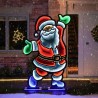 60cm Infinity Standing Light Up Santa Father Christmas Decoration