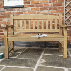 Hardwood - Heavy Duty 2 seat Solid HardWood 4ft Garden Bench