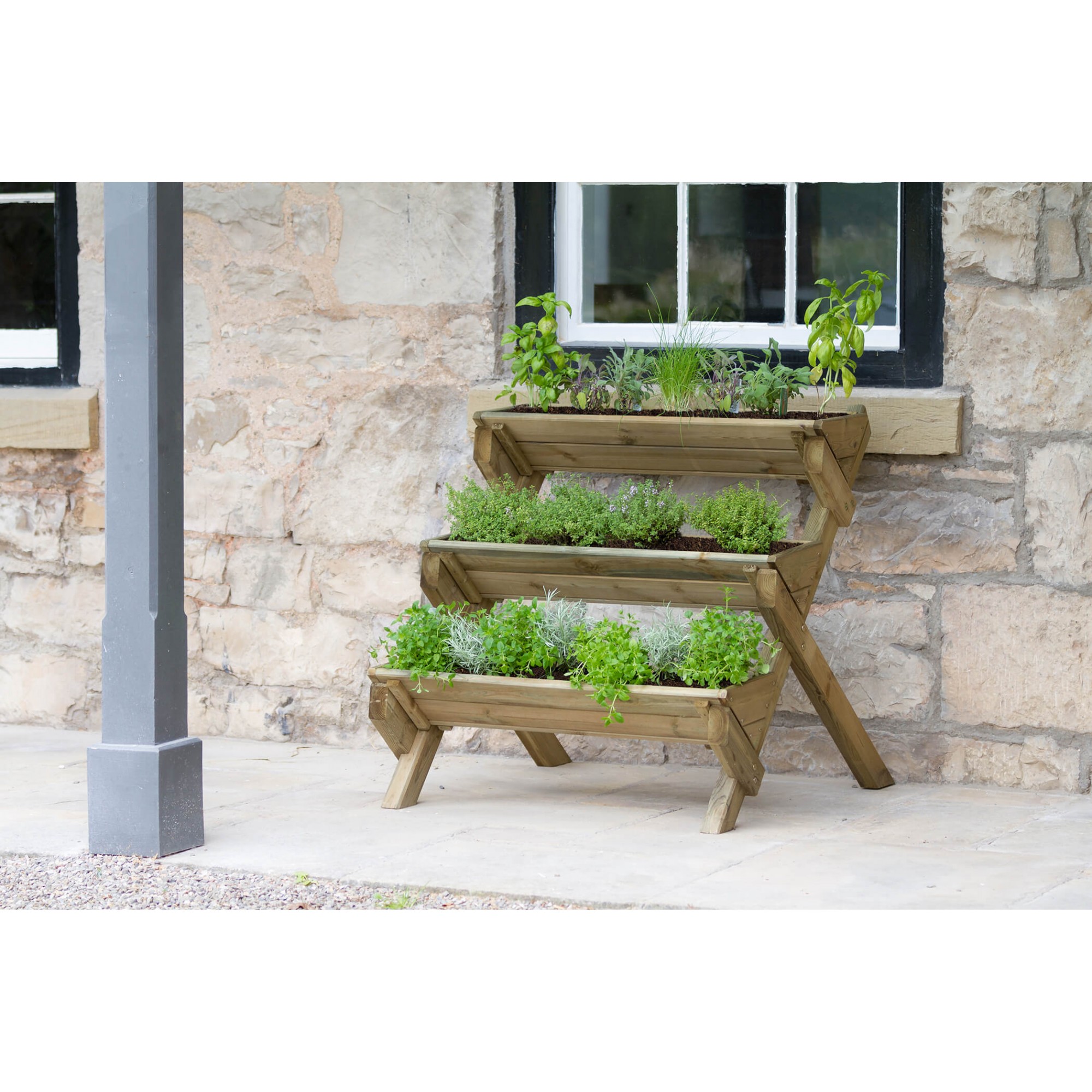 Stepped Planter Stand for Herbs, Flowers, Plants and Vegetables