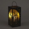 Christmas Metal Lantern with Deer Silhouette - 24 cm Warm White battery operated Light