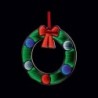 Christmas Hanging Wreath Infinity Mirror 60cm - Multicoloured 3D Double Sided LED Light Effect