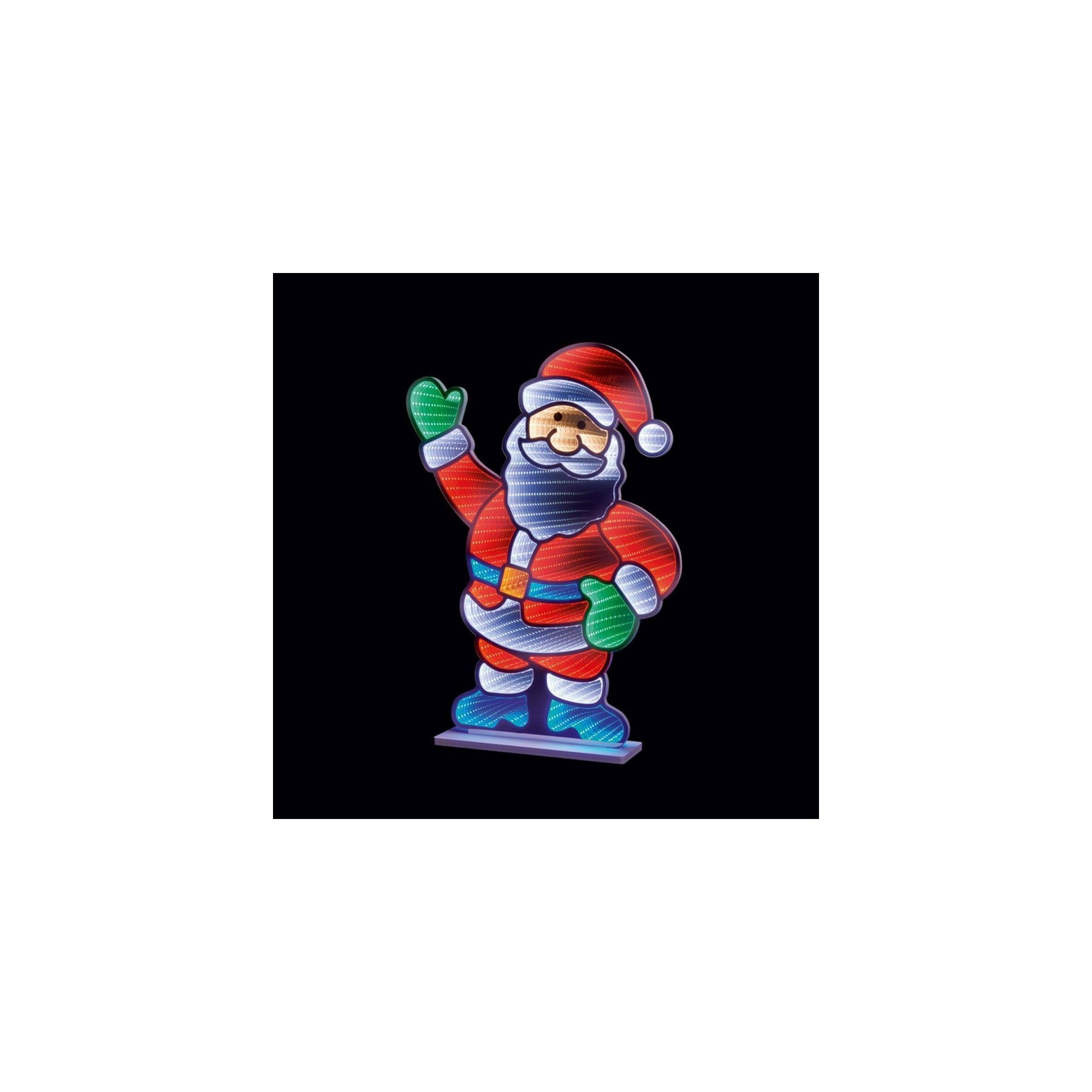 59cm Infinity Standing Light Up Santa Father Christmas Decoration