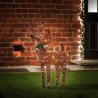Christmas 120cm Outdoor Big Nose Wicker baby Rudolph Reindeer & bow with 96 Warm White LEDs