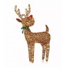 Christmas 120cm Outdoor Big Nose Wicker baby Rudolph Reindeer & bow with 96 Warm White LEDs