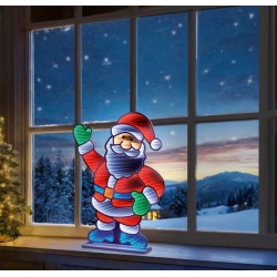 59cm Infinity Standing Light Up Santa Father Christmas Decoration