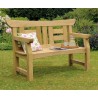 Kyde Solid Wood Outdoor Garden Furniture Japan Style 2 Seater Bench - 10 Year warranty against rot