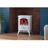 Electric Stove Heater with Flame Effect - Cream White