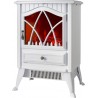 Electric Stove Heater with Flame Effect - Cream White