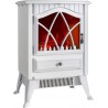 Electric Stove Heater with Flame Effect - Cream White