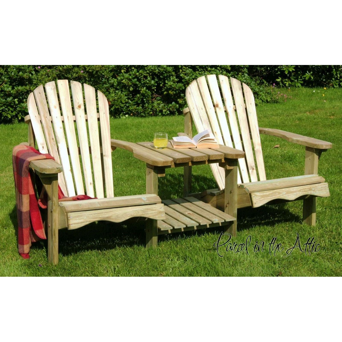 Solid wood Adirondack Double Chair