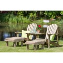 Murcia Solidwood Outdoor Adirondack Set - Double Chair & 2 Footstools