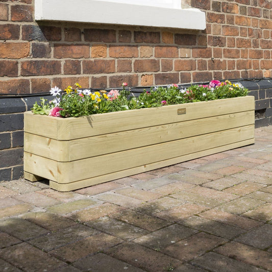 Large Contemporary Wooden Garden Planter for Vegetables & Flowers