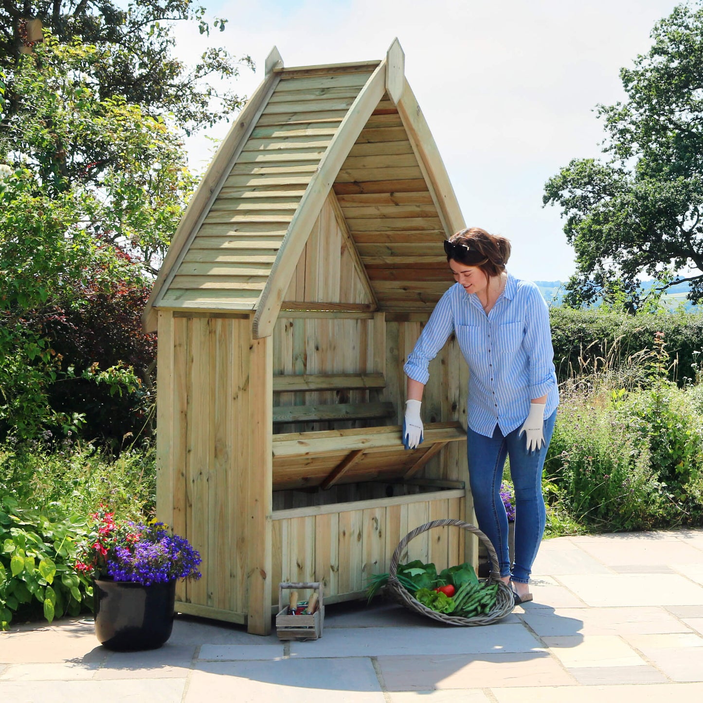 Valencia garden Arbour with Storage Box