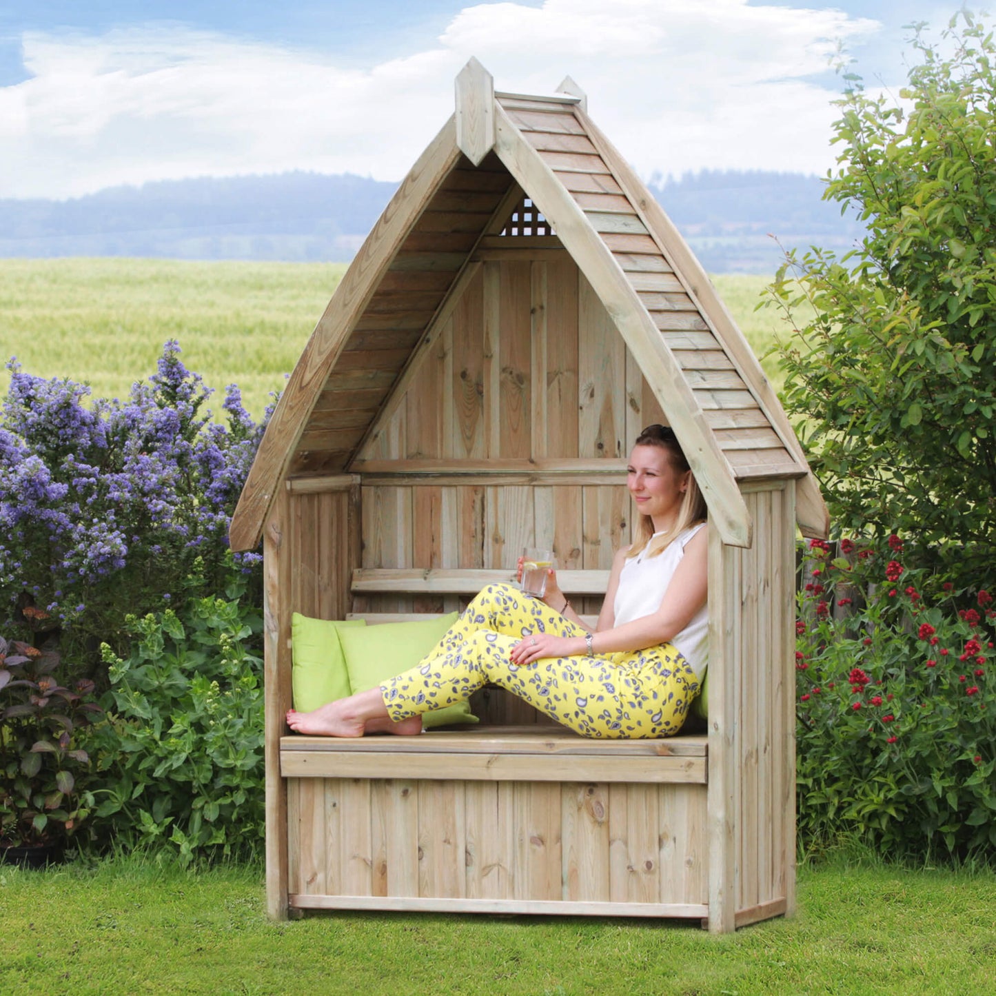 Valencia garden Arbour with Storage Box