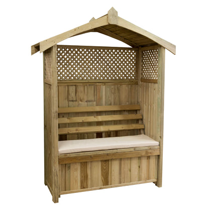Barcelona Garden Arbour with Storage Box and Trellis