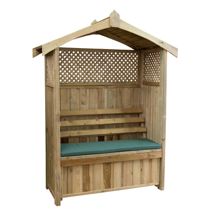 Barcelona Garden Arbour with Storage Box and Trellis