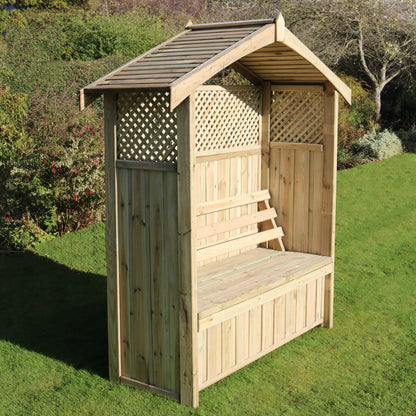 Madrid Garden Arbour with Storage Box and Trellis