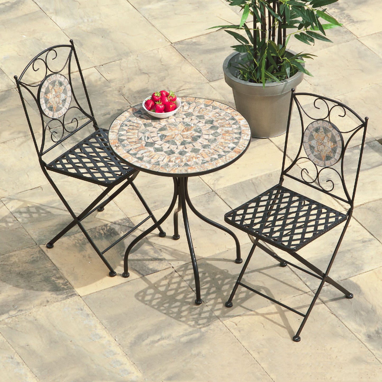 Turin 2 Seater Mosaic Bistro Set