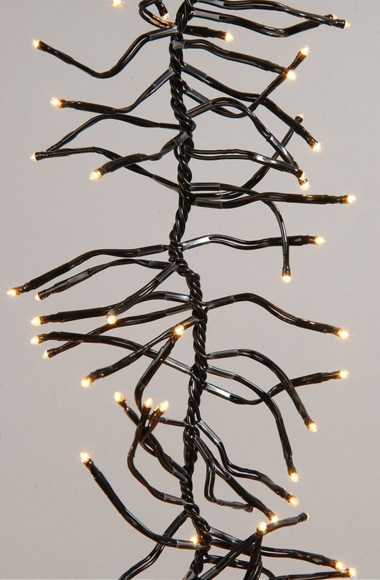 2000 Ultra-Bright Warm White LED Outdoor Fairy String Twinkle Cluster Lights