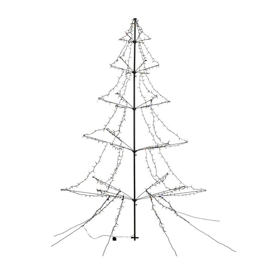 Easy Set Up Pre Lit Christmas Outdoor Silhouette Tree Multi-colour LED's - 3 metres