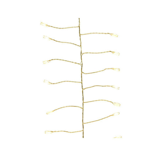 Christmas Fairy String Twinkle - 480 Warm White Extra Big & Bright Cluster Micro LED Lights with 8 functions and  Gold wire - indoor or outdoor use