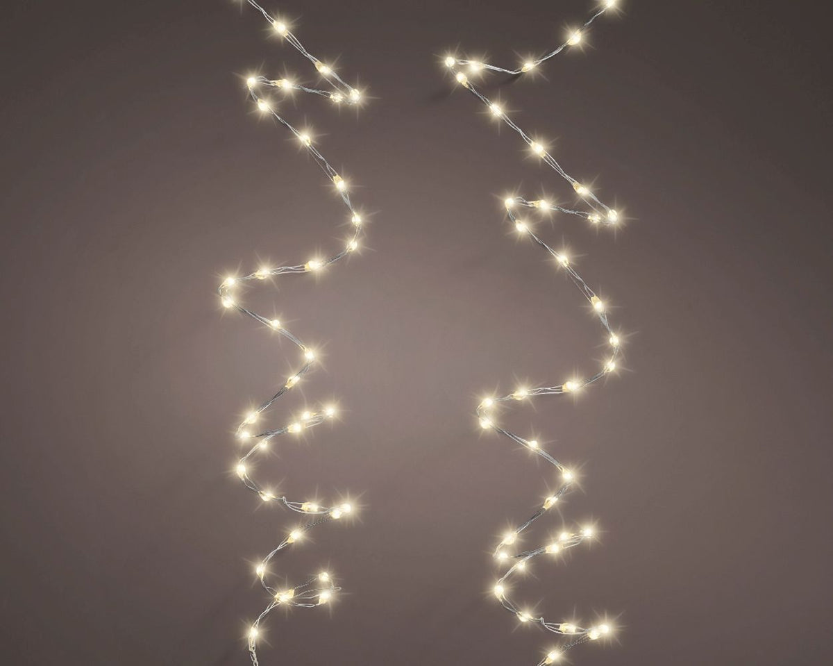 Christmas Fairy String Twinkle - Extra dense 576 Warm White Micro LED Lights with Silver Cable - indoor or outdoor use