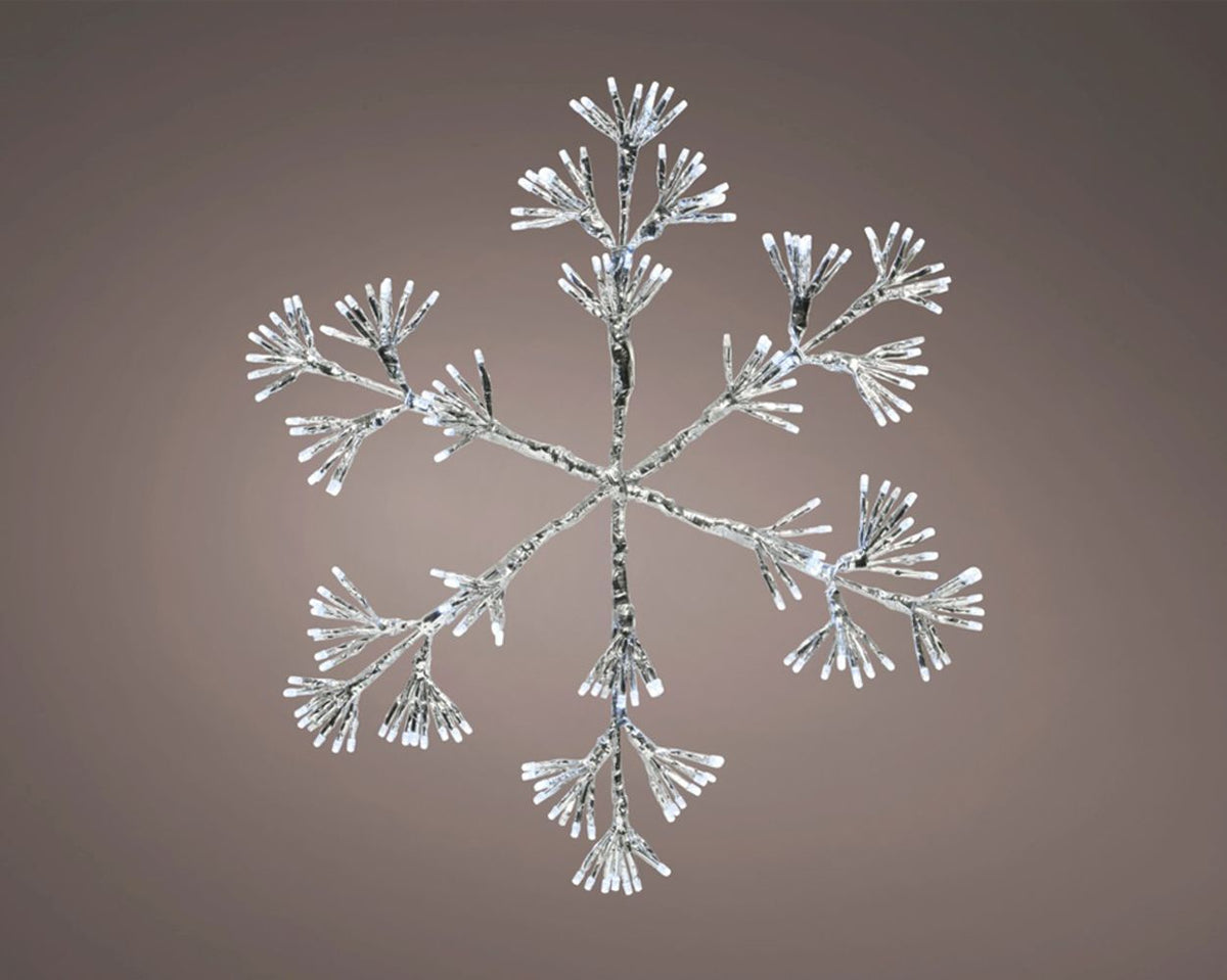 Christmas Starburst Flashing 75cm Snowflake with 336 Cool White Led Light - indoor or outdoor use