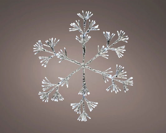 Christmas Starburst Flashing 75cm Snowflake with 336 Cool White Led Light - indoor or outdoor use
