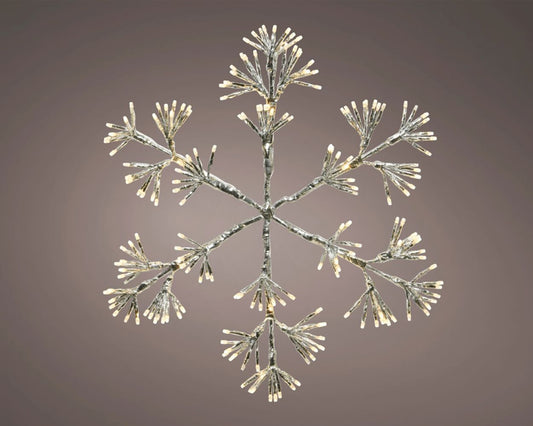 Christmas Starburst Flashing 75cm Snowflake with 336 Warm White Led Light - indoor or outdoor use