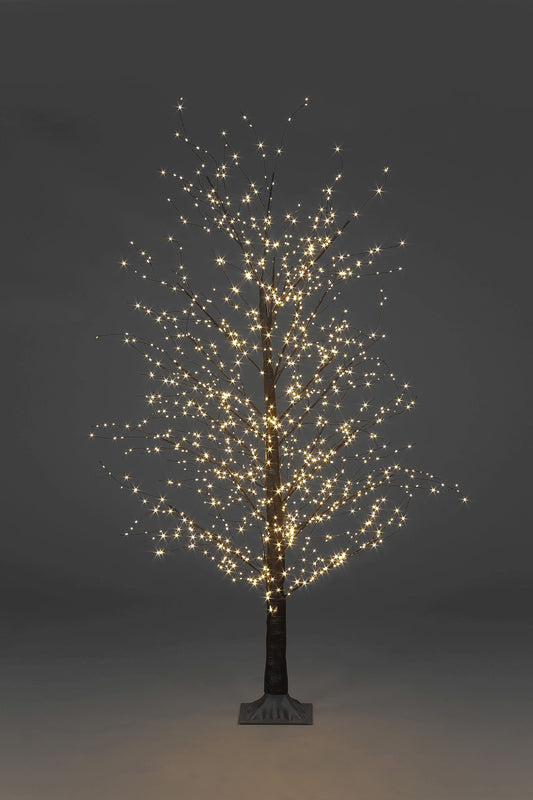 1.5m/5ft Black Micro Dot Christmas Twig Tree with 900 classic warm white static leds