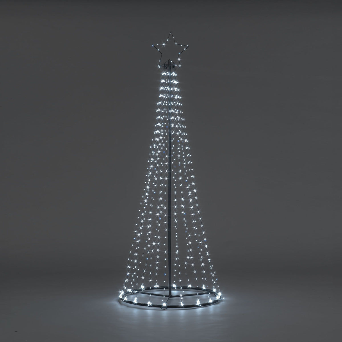 2.5m Easy Set Up Pre Lit Christmas Outdoor Maypole Tree 884 twinkling Cool White LED's