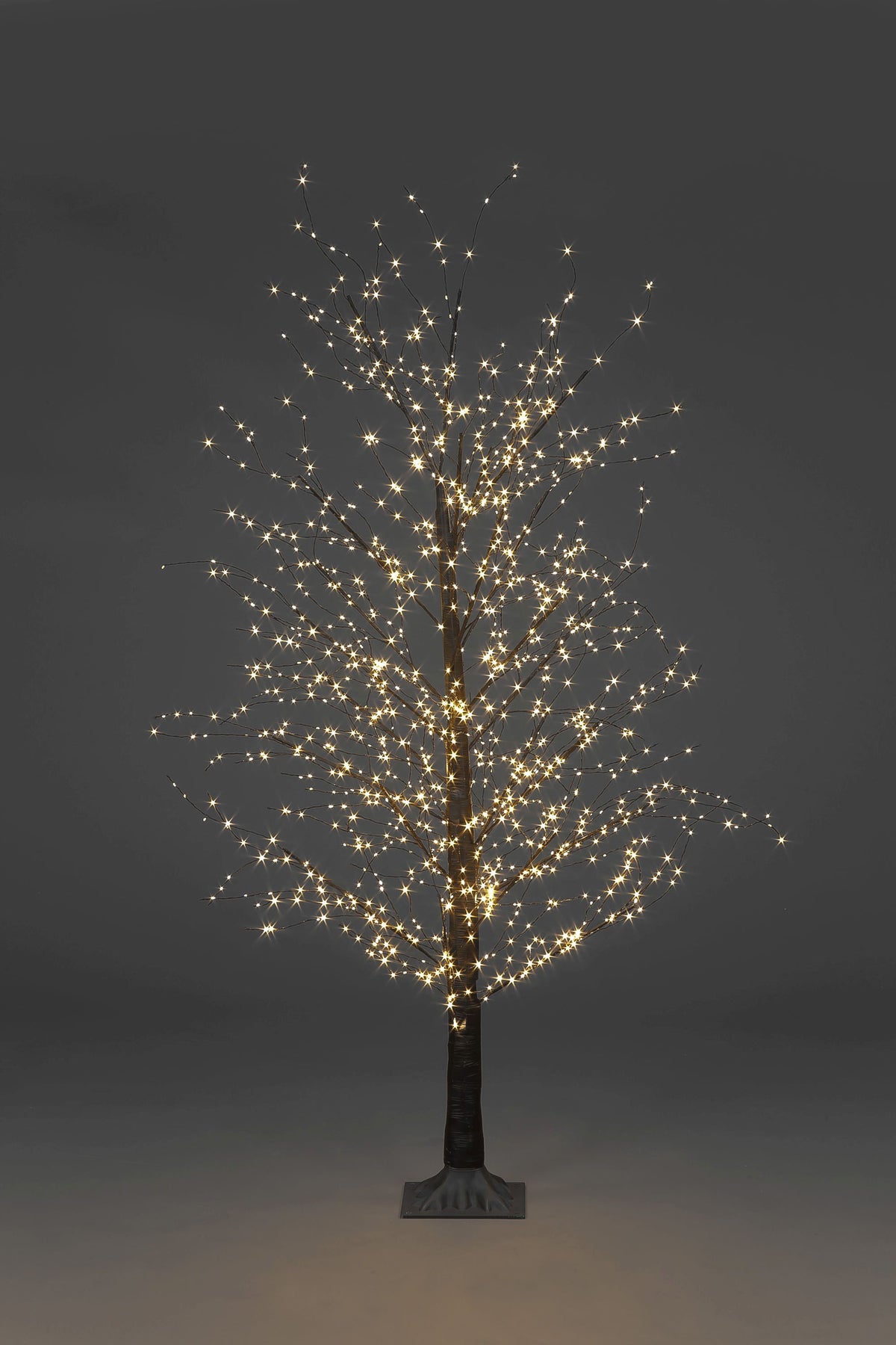1.8m/6ft Black Micro Dot Christmas Twig Tree with 1300 warm white static leds