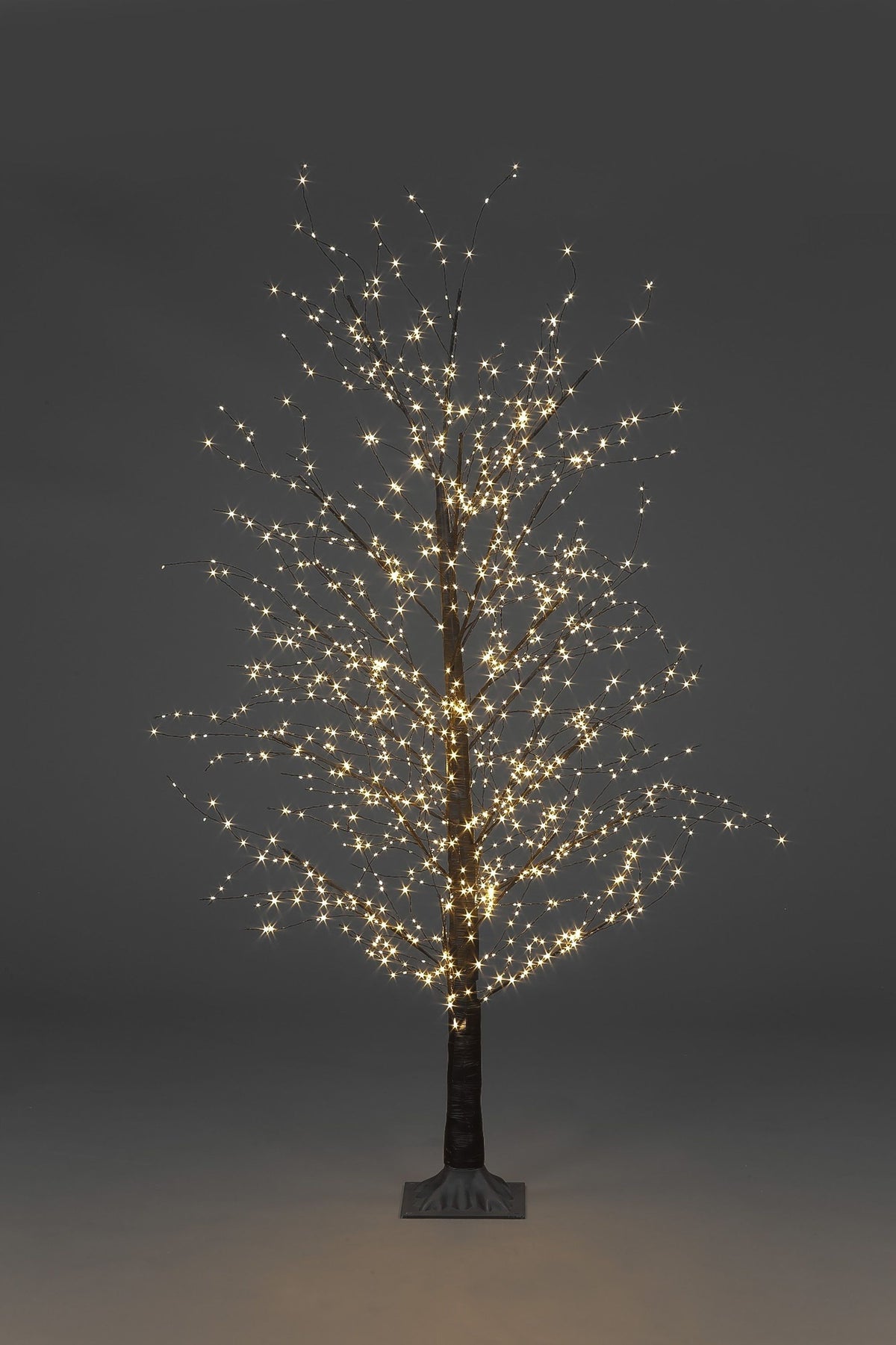 1.5m/5ft Black Micro Dot Christmas Twig Tree with 900 warm white static & 20% twinkling leds