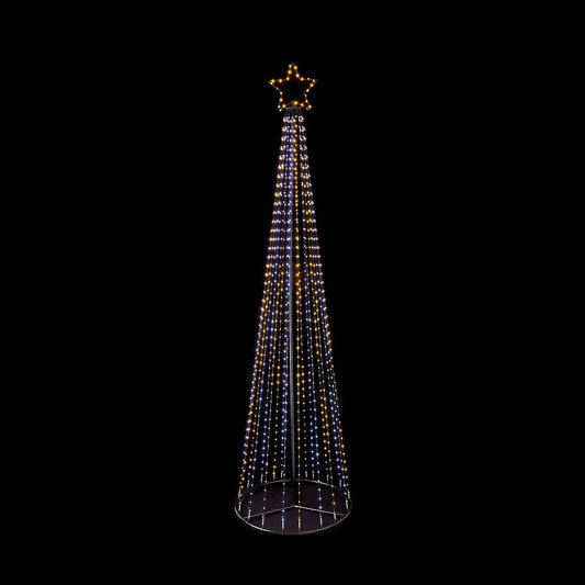 Christmas 4m LED Maypole Pyramid Tree with 1374 White/Warm White LEDs & Star
