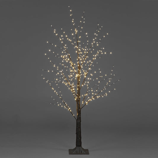 Christmas 1.2m/4ft Black Micro Dot Christmas Twig Tree with 500 warm white static & 20% twinkling leds