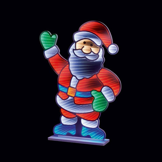 Christmas 59cm Infinity Standing Light Up Santa Father Decoration