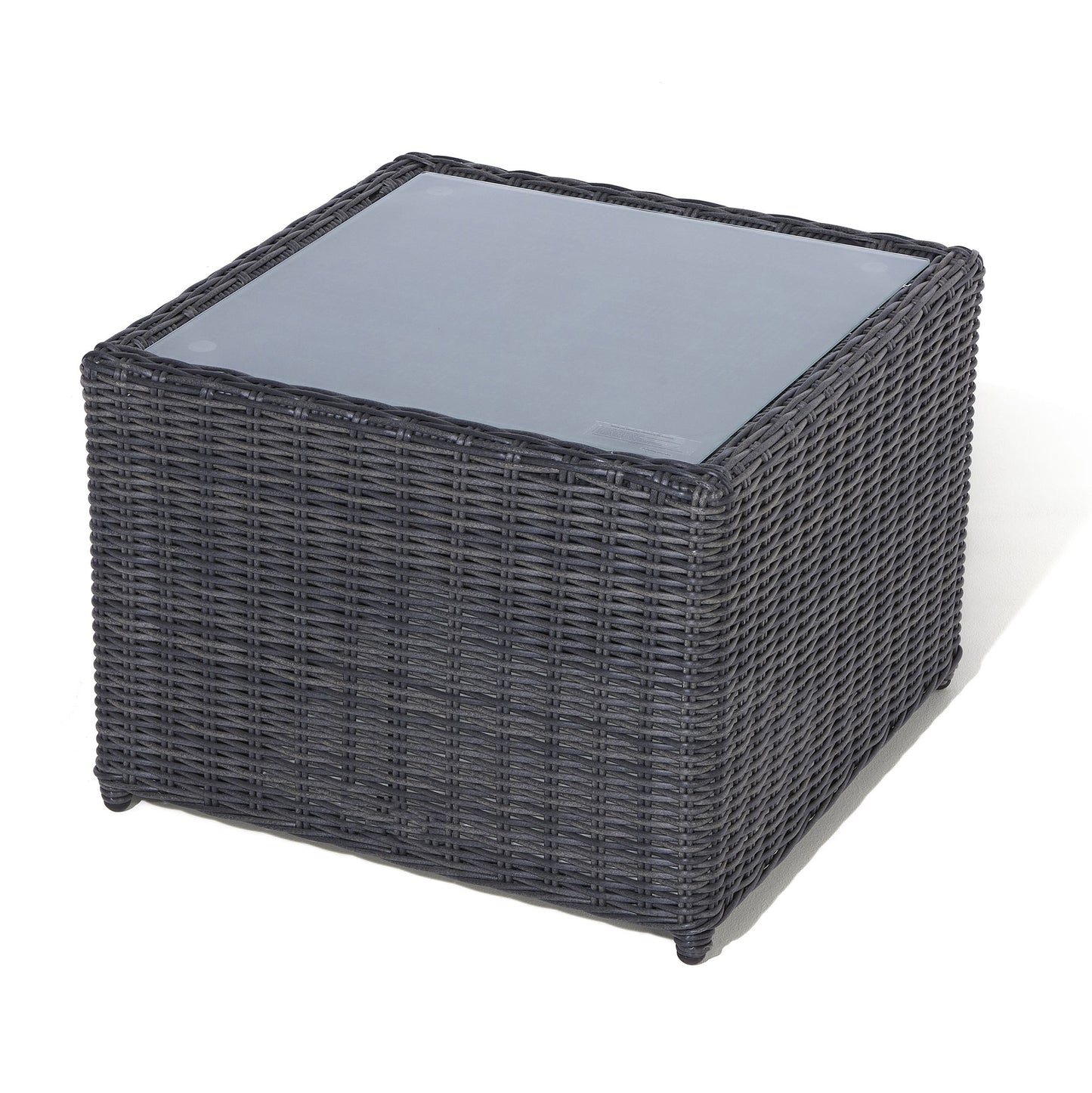 Foggia 5 Seater Lounge Corner Set - Half Round Rattan Effect Wicker Weave in Grey